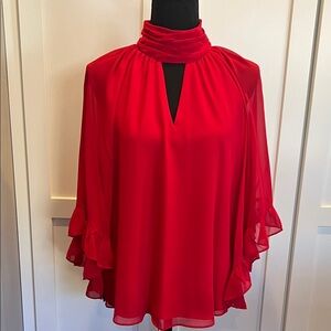 VINCE Camuto Vibrant Red Blouse Size S
